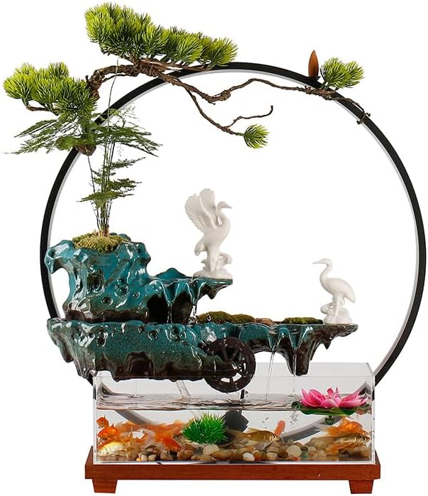 GUERNSEY Tabletop Fountain Tabletop Fountain Rockery Water Fountain Home Living Room Circulating Water Fountain Decoration Indoor Fountain