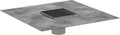 hansgrohe RainDrain Brilliance Square Shower Drain Set with Rough and Height Adjustable Frame in Brushed Stainless Steel, Stainless Steel Shower Floor Drain , 4x4 in.