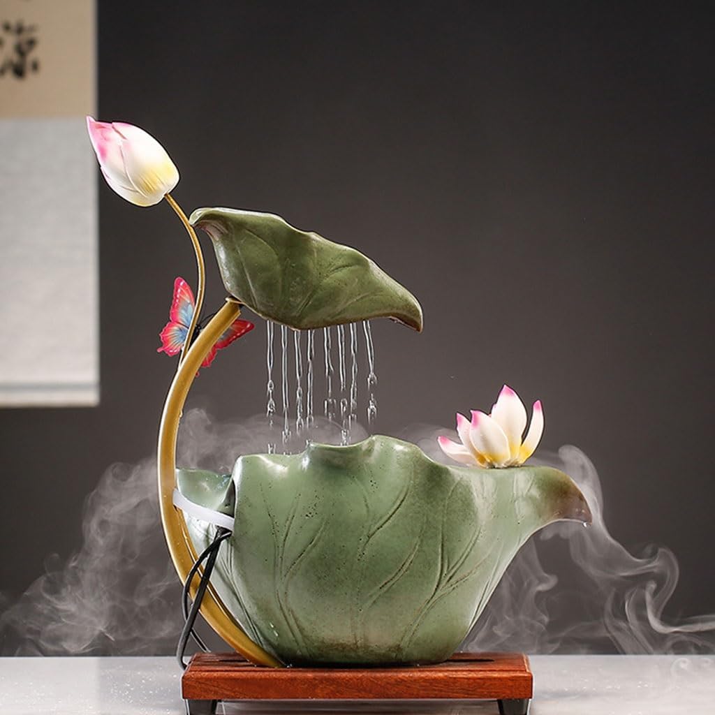 GUERNSEY Tabletop Fountain Tabletop Fountains Ceramic Circulating Water Ornaments Home Living Room Desktop Fountain Ornaments Office Desktop Decorative Fountain Indoor Fountain