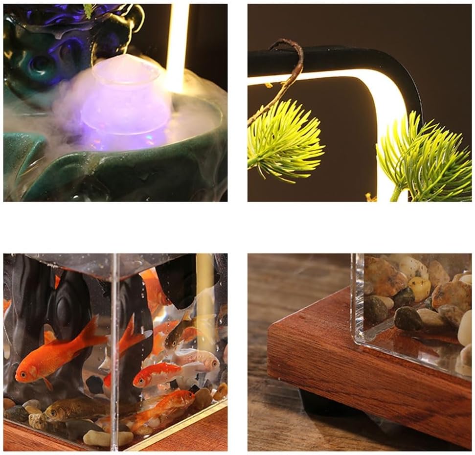 GUERNSEY Tabletop Fountain Indoor Rockery Fountain Decoration Home Living Room Fountain Decoration Office Circulating Water Fountain Decoration Indoor Waterfall Feature Indoor Fountain