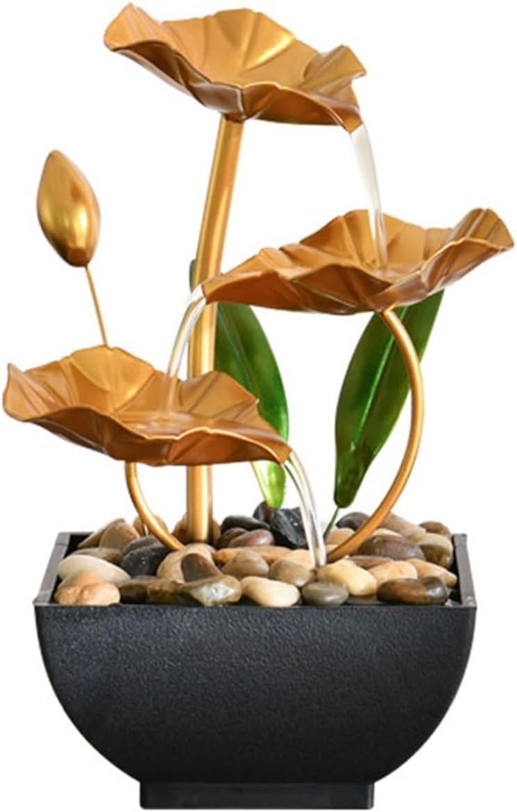 GLigeT Tabletop Fountain Circulating Water Fountain Ornaments Desktop Water Features Office Fortune-Making Decorations Living Room Circulating Fountains Water Fountain Decor