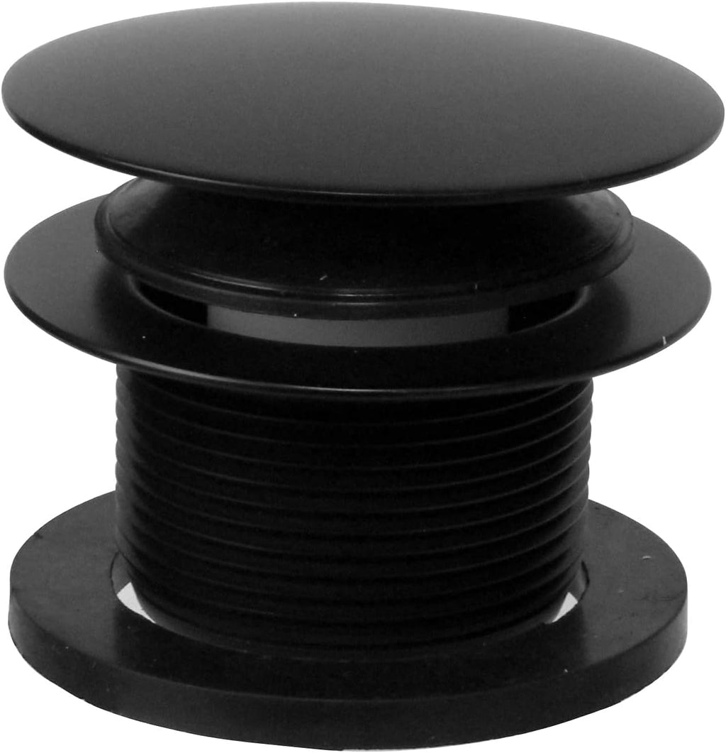 Westbrass 493144H-62 14' Sch. 40 ABS Bath Waste & Overflow Assembly with Tip-Toe Drain Plug and Illusionary Faceplate, Matte Black (4-Pack)