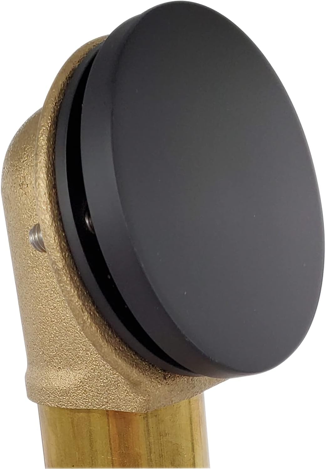 Westbrass D325H-62 European Tip Toe Bath Waste Drain Kit with Illusionary Faceplate, 14' Make-Up, 17 Ga., Matte Black