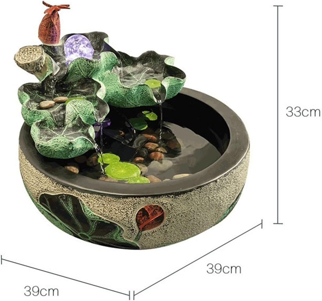 GLigeT Tabletop Fountain Creative Running Water Fountain Landscape Attracting Wealth Ornaments Living Room Office Desktop Circulation Water Feature Decoration Water Fountain Decor