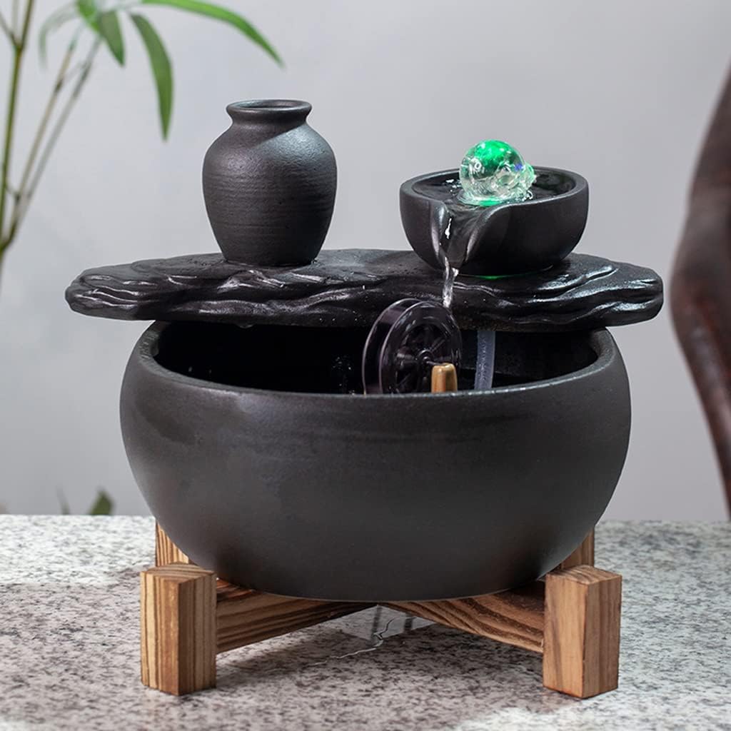 Desktop Fountain Tabletop Fountain Creative Living Room Lucky Water Ornament Office Desktop Fountain Water View Coffee Table Desktop Decoration Water Fountain Outdoor ( Color : Without nebulizer )