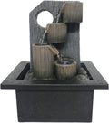 Tabletop Fountain Tabletop Fountain with LED Lights Living Room Feng Shui Waterscape Ornaments Soothing Relaxation Zen Meditation Waterfall Fountains Tabletop Water Fountain (Color : A)