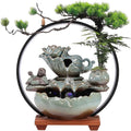 GUERNSEY Tabletop Fountain Tabletop Fountains Chinese Creative Water Ornaments Living Room Crystal Ball Circulating Water Desktop Fountain Office Desktop Decorations Indoor Fountain