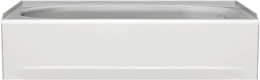 American Standard 2390202ICH.020 Princeton 60 in. x 30 in. Americast Apron-Front Bathtub with Left Hand Drain and Built-In Overflow, White