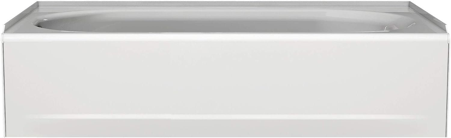 American Standard 2390202ICH.020 Princeton 60 in. x 30 in. Americast Apron-Front Bathtub with Left Hand Drain and Built-In Overflow, White