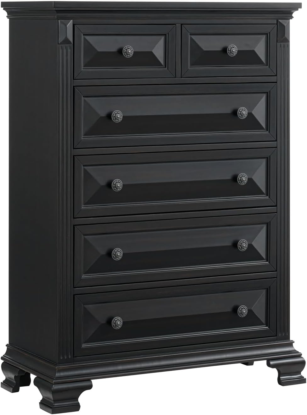 Picket House Furnishings Sumner Queen Panel 5PC Bedroom Set in Black