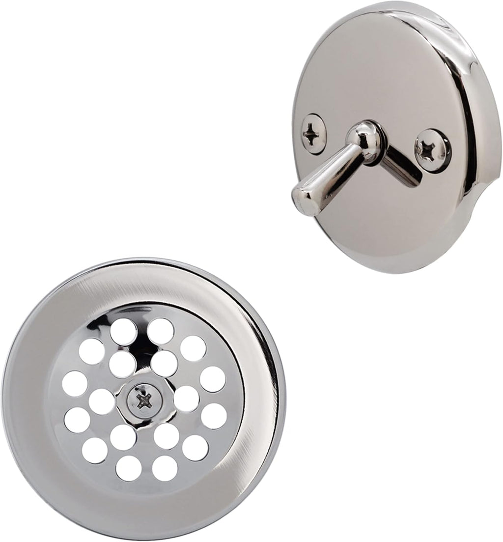 Westbrass A323-26 14' Bath Waste & Overflow Assembly with Trip Lever and Beehive Strainer Grid Drain, Polished Chrome