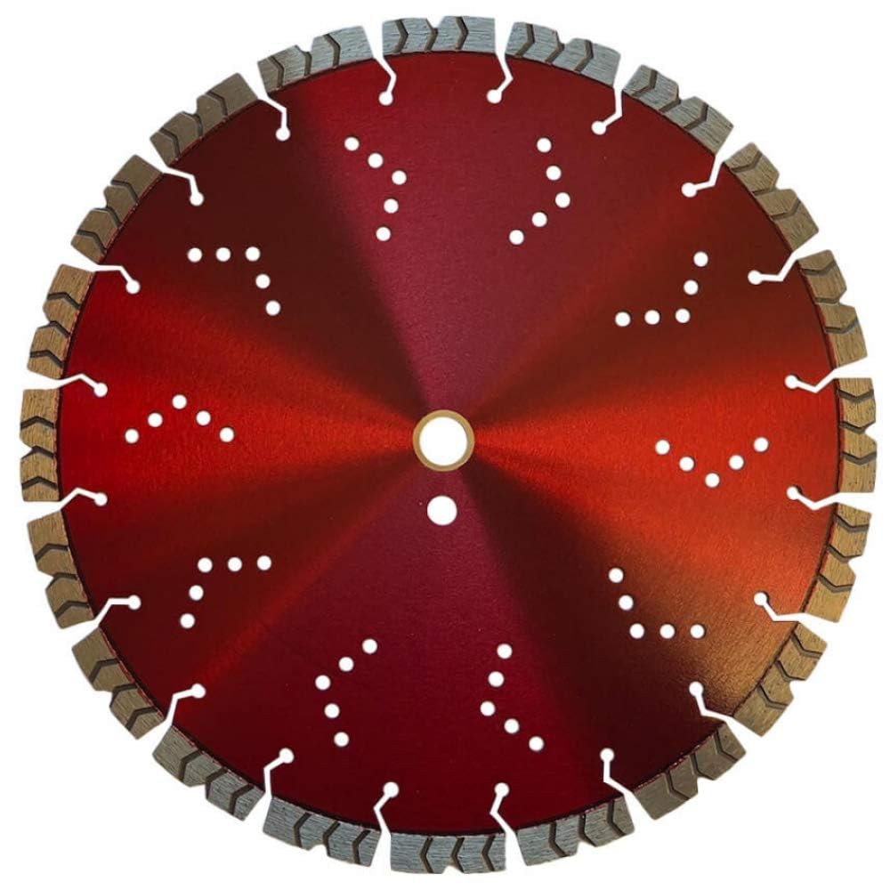 14' Aggressive Diamond Saw Blades for Concrete and Stone for Handheld and Block Saws, 4-5/8' Cutting Depth, 1' Arbor