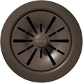 Elkay Quartz Perfect Drain 3-1/2' Polymer Disposer Flange with Removable Basket Strainer and Rubber Stopper Chestnut