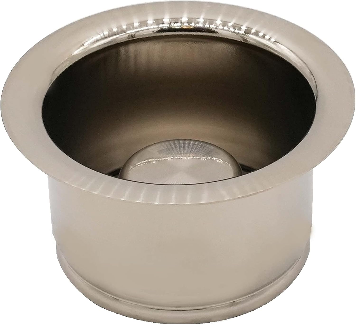 Westbrass CO2195-20 Combo Pack 3-1/2' Wing Nut Twist Style Large Kitchen Sink Basket Strainer and Extra-Deep Collar Kitchen Sink Waste Disposal Flange with Stopper, Stainless Steel
