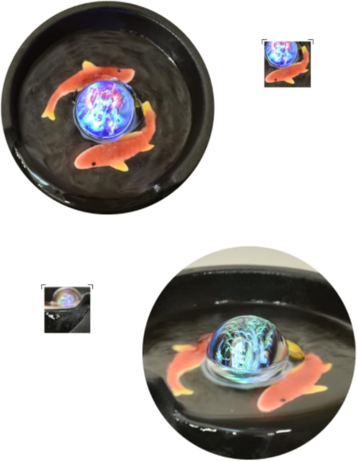 HIHELO Desktop Fountain Ceramic Table Top Fountain Home Decor Tabletop Fountain Office Garden Ceramic Fountain for Indoor Use Water Fountain Outdoor