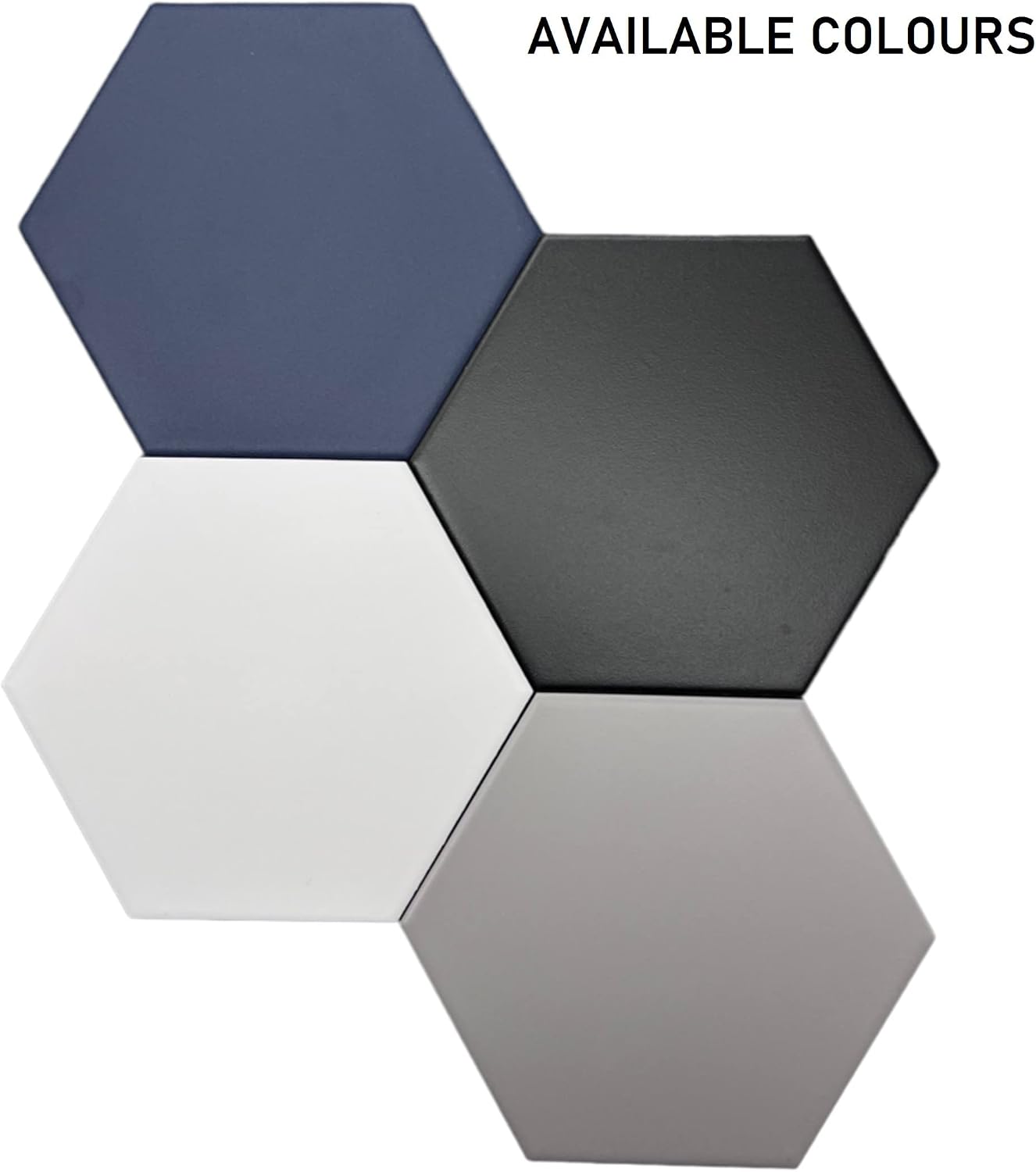 Tenedos Fusion Hexagon Matte 5x6 Hex Glazed Floor Wall Porcelain Tile Backsplash for Kitchen, Bathroom Shower, Accent Decor (Royal Blue, Box of 20 Pieces)