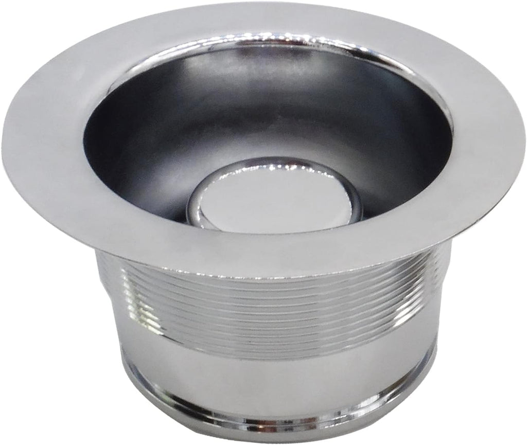 Westbrass CO2175-26 Combo Pack 3-1/2' Wing Nut Twist Style Large Kitchen Sink Basket Strainer and Waste Disposal Drain Flange with Stopper, Polished Chrome