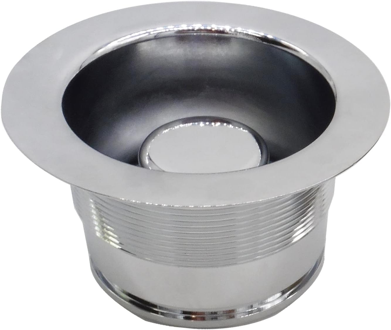 Westbrass CO2175-26 Combo Pack 3-1/2' Wing Nut Twist Style Large Kitchen Sink Basket Strainer and Waste Disposal Drain Flange with Stopper, Polished Chrome