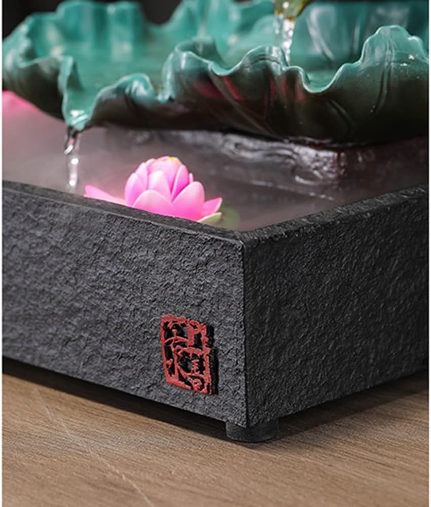 GRFIT Indoor Fountain Tabletop Relaxation Fountain for Decorating Living Room and Office. Table Fountain