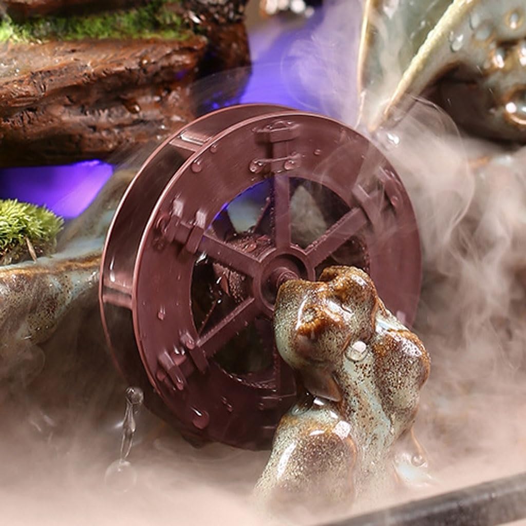 GUERNSEY Tabletop Fountain Flowing Water Fish Tank Ornaments Home Living Room Desktop Decorations Water Circulation Fountain Landscape Indoor Fountain