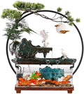 GUERNSEY Tabletop Fountain Chinese Style Running Water Fish Tank Tabletop Fountain Ornaments Indoor Circulating Water Tabletop Decorations Indoor Waterfall Feature Indoor Fountain