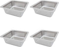 GSW Stainless Steel Floor Sink Drain Strainer Drop-in Basket 8-5/8W x 8-5/8'L x 3'H - Perfect for Restaurant, Bar, Buffet (Drop-in SS x 4)
