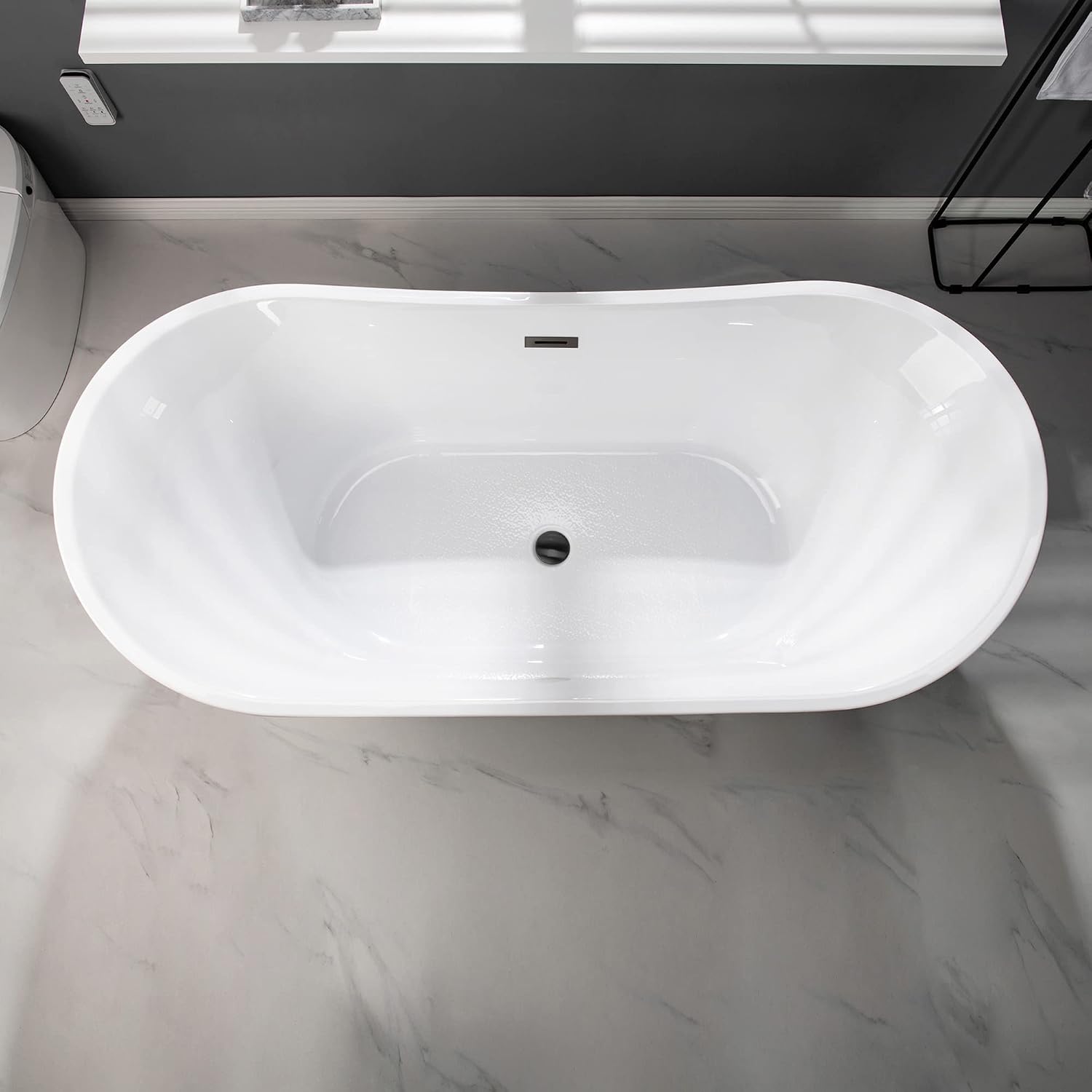 WOODBRIDGE BTA1815-MB Bathtub, Black/Matte Black