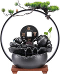 GUERNSEY Tabletop Fountain Creative Circulation Crystal Ball Ornaments Living Room Office Desktop Fountain Ornaments Company Front Desk Decorations Indoor Waterfall Feature Indoor Fountain