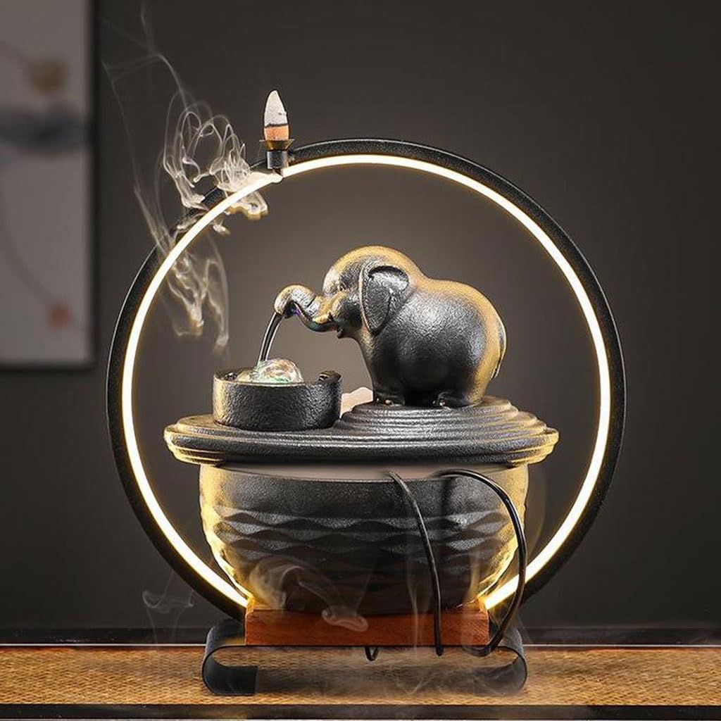 GUERNSEY Tabletop Fountain Flowing Water Ornaments Living Room Flowing Water Fountain Desktop Home Decorations Study Desk Desktop Fountain Indoor Fountain