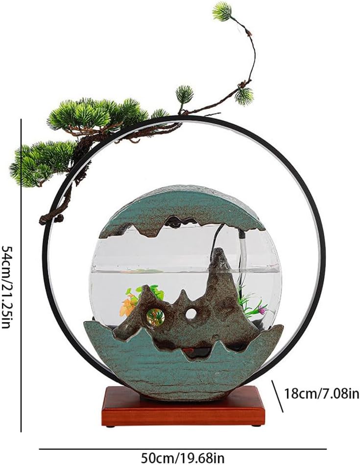 GUERNSEY Tabletop Fountain Ornament Fountain Circulating Water Fish Tank Desktop Living Room Decoration Study Desktop Fountain Indoor Fountain