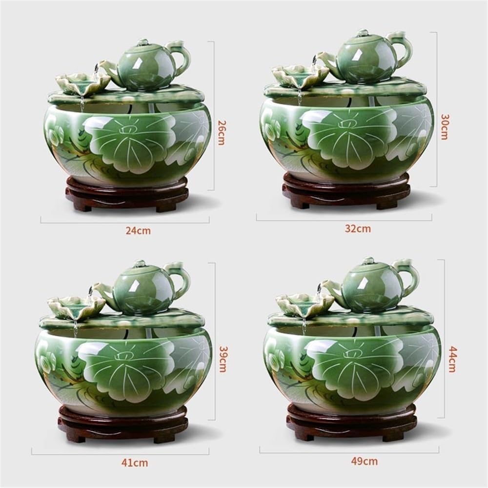 Tabletop Indoor Water Fountain, Tabletop Waterfall, Desktop Simulation Scenery Decoration Decor(XL)