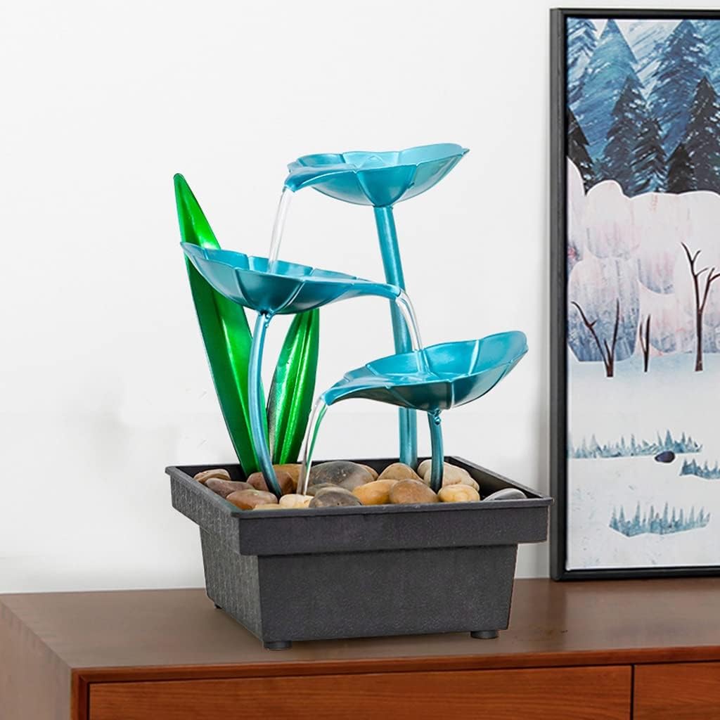 HIHELO Desktop Fountain Tabletop Fountain Desktop Flowing Water Decoration Office Lucky Flowing Water Decoration Living Room Waterscape Decoration Water Fountain Outdoor (Color : A)