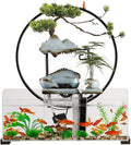 GUERNSEY Tabletop Fountain Tabletop Fountains Creative Water Fish Tank Ornaments Home Living Room Desktop Fountain Ornaments Decorative Circulating Water Fountain Indoor Fountain