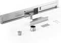 Linear Wall Drain 36'', 304 Stainless Steel Side Drain w/Tiled Grate & Hair Strainer, Brushed Tiled Shower Drain for Bathroom, CUPC Certified