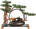 GUERNSEY Tabletop Fountain Living Room Desktop Water Ornaments Backflow Incense Desktop Circulating Water Fountain Creative Desktop Ornaments Indoor Fountain