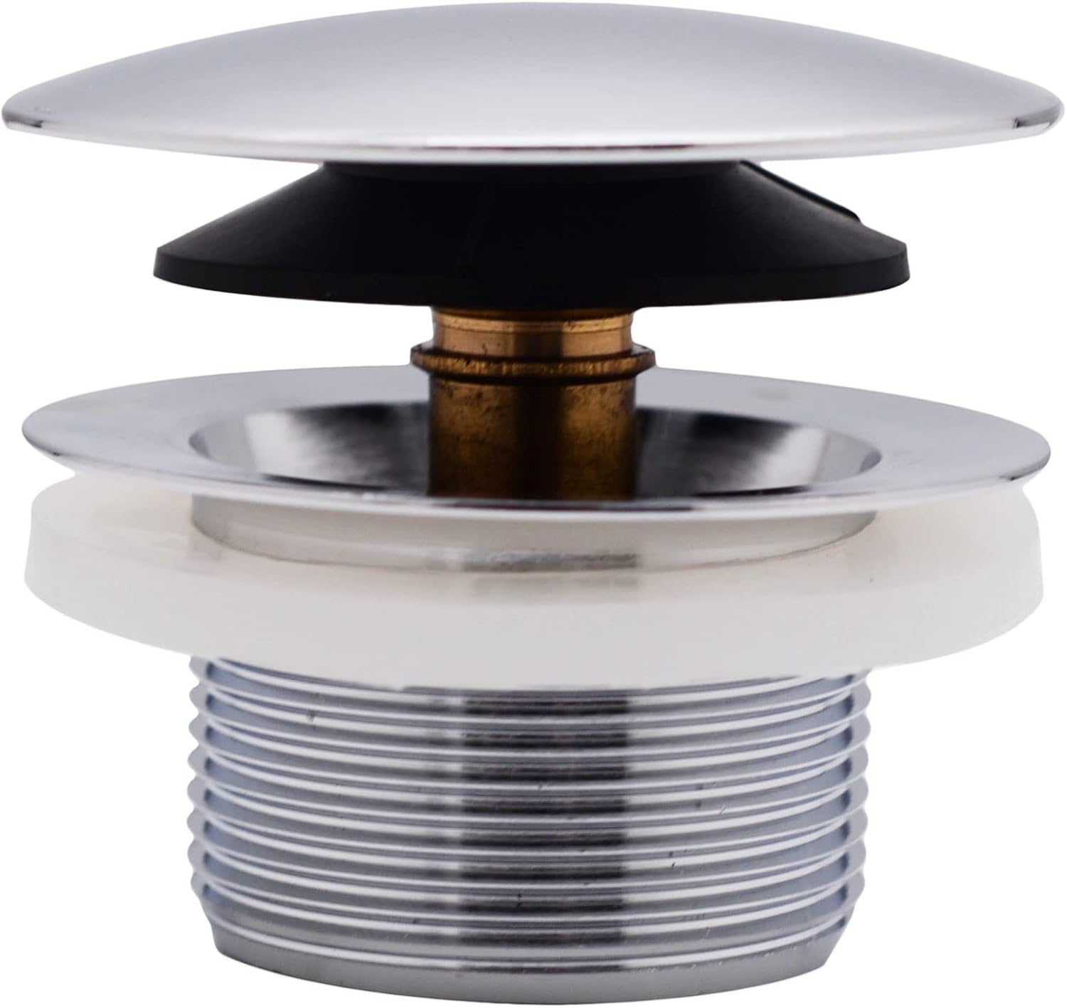 Westbrass D493244CHM-4-26 Bath Waste & Overflow Assembly with Patented Deep Soak Faceplate Cover and Tip-Toe Drain Plug - SCH. 40 PVC, Polished Chrome (4-Pack)