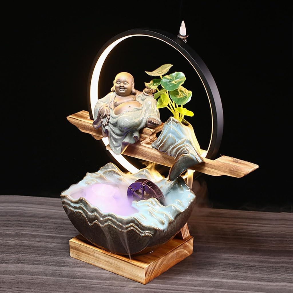 GUERNSEY Tabletop Fountain Home Living Room Water Fountain Ornaments Desktop Office Living Room Study Desktop Fountain Decorations Indoor Fountain