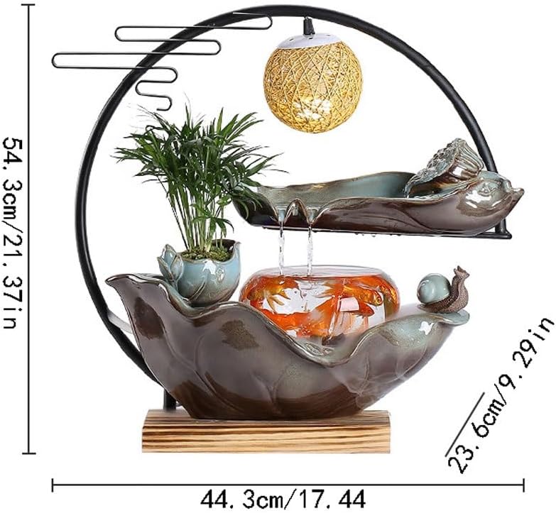 GUERNSEY Tabletop Fountain Creative Living Room Desktop Water Feature Office Desktop Water Fountain Ornaments Indoor Rockery Fish Tank Decoration Indoor Fountain