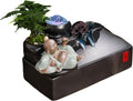 Zen Tabletop Fountain with LED Lights & Mist Maker - Indoor Waterfall Decor with Crystal Stones for Home, Office, Meditation Room - Relaxing Desktop Humidifier Gift (C Style)(B Style+Misting)