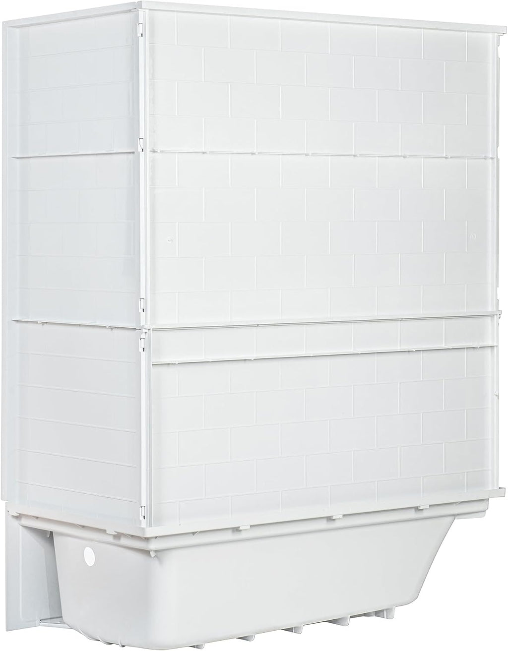 WOODBRIDGE 60' x 32' 4-Piece Direct-to-Stud Alcove Tub Surround, 1-3/4 inch (44mm) Thick, with Right-Drain Hole Soaking Bathtub Combo in White