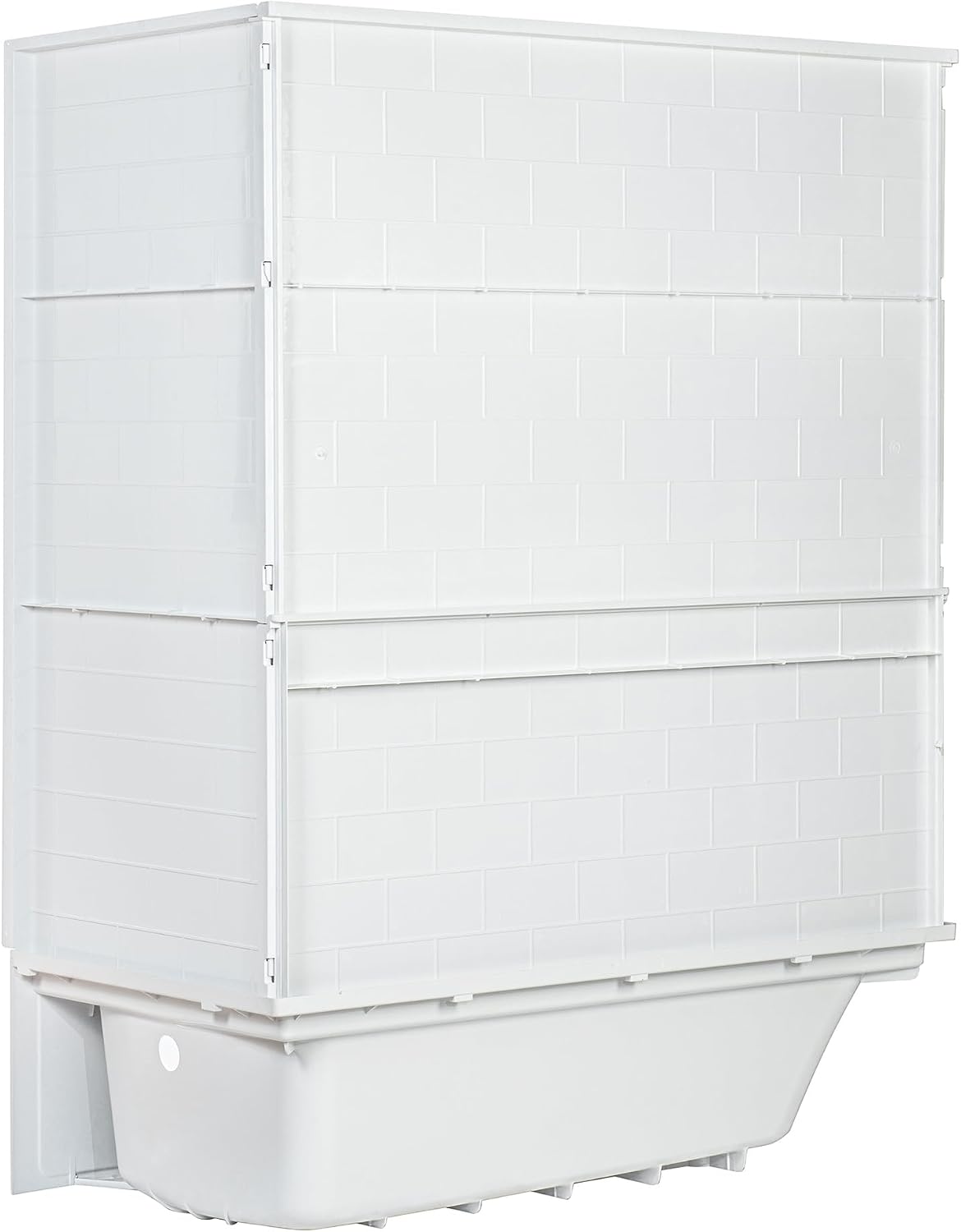 WOODBRIDGE 60' x 32' 4-Piece Direct-to-Stud Alcove Tub Surround, 1-3/4 inch (44mm) Thick, with Right-Drain Hole Soaking Bathtub Combo in White
