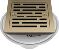 Delta Faucet 4 Inch Tile-In Square Shower Floor Drain Gold, Shower Drain Kit, Square Shower Drain, Chrome Shower Drain, Shower Floor Drain, Champagne Gold DT062412-CZ