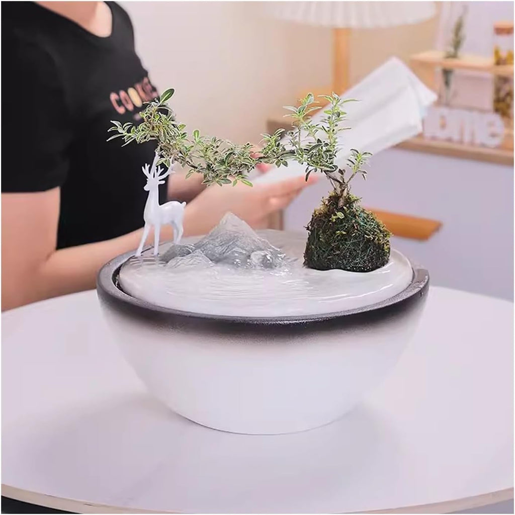 Tabletop Fountain Light Luxury Flowing Water Decoration Circulating Water Home Living Room Desktop Decoration Fountain Desktop Decoration Desktop Fountain (Size : Small)