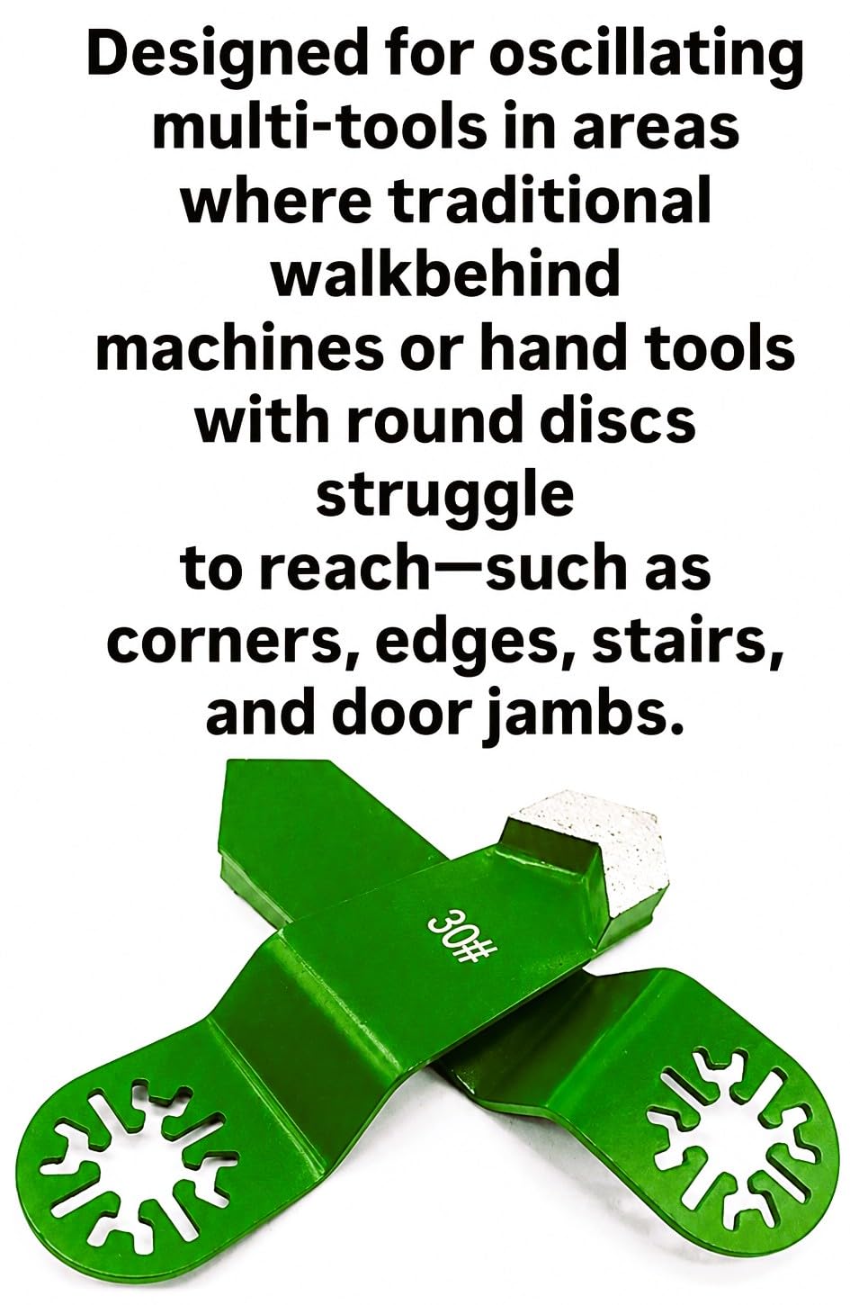 3 Pack Diamond Corner Grinding Segment for Concrete Floor grit 30/40 Medium Bond