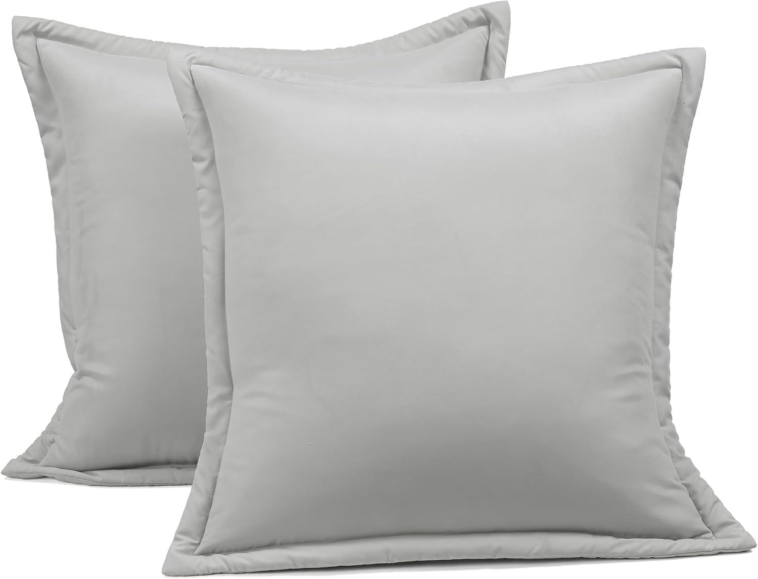 Lush Decor Ravello Pintuck Striped Comforter Set - Luxe 5 Piece Reversible Bedding Set - Traditional Glam & Farmhouse Inspired Bedroom Decor - Full/ Queen, Gray Stripe