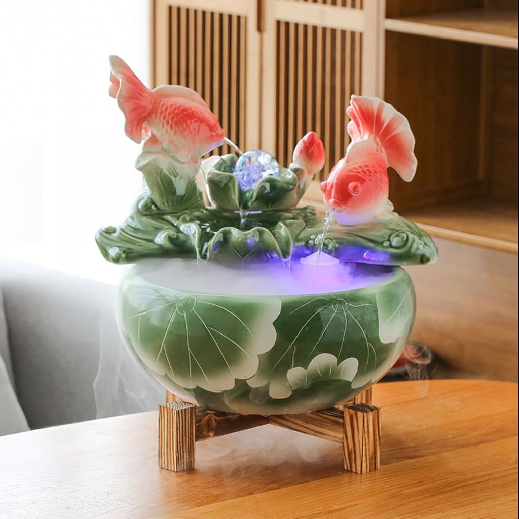 GUERNSEY Tabletop Fountain Tabletop Fountains Creative Water Flowing Office Desktop Fountain Home Desktop Decoration Ornaments Indoor Water Circulation Ornaments Indoor Fountain