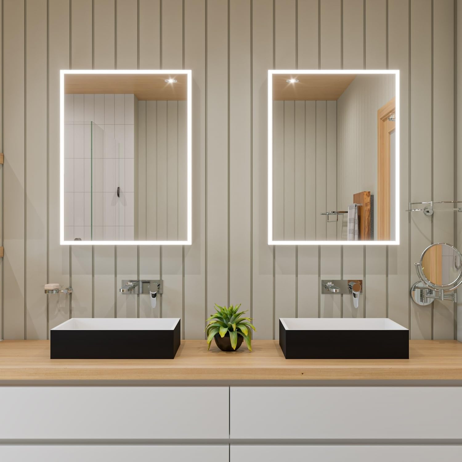 HomeStock Chrome Bathroom Accessories Set - 6 Piece Polished Chrome Bath Set