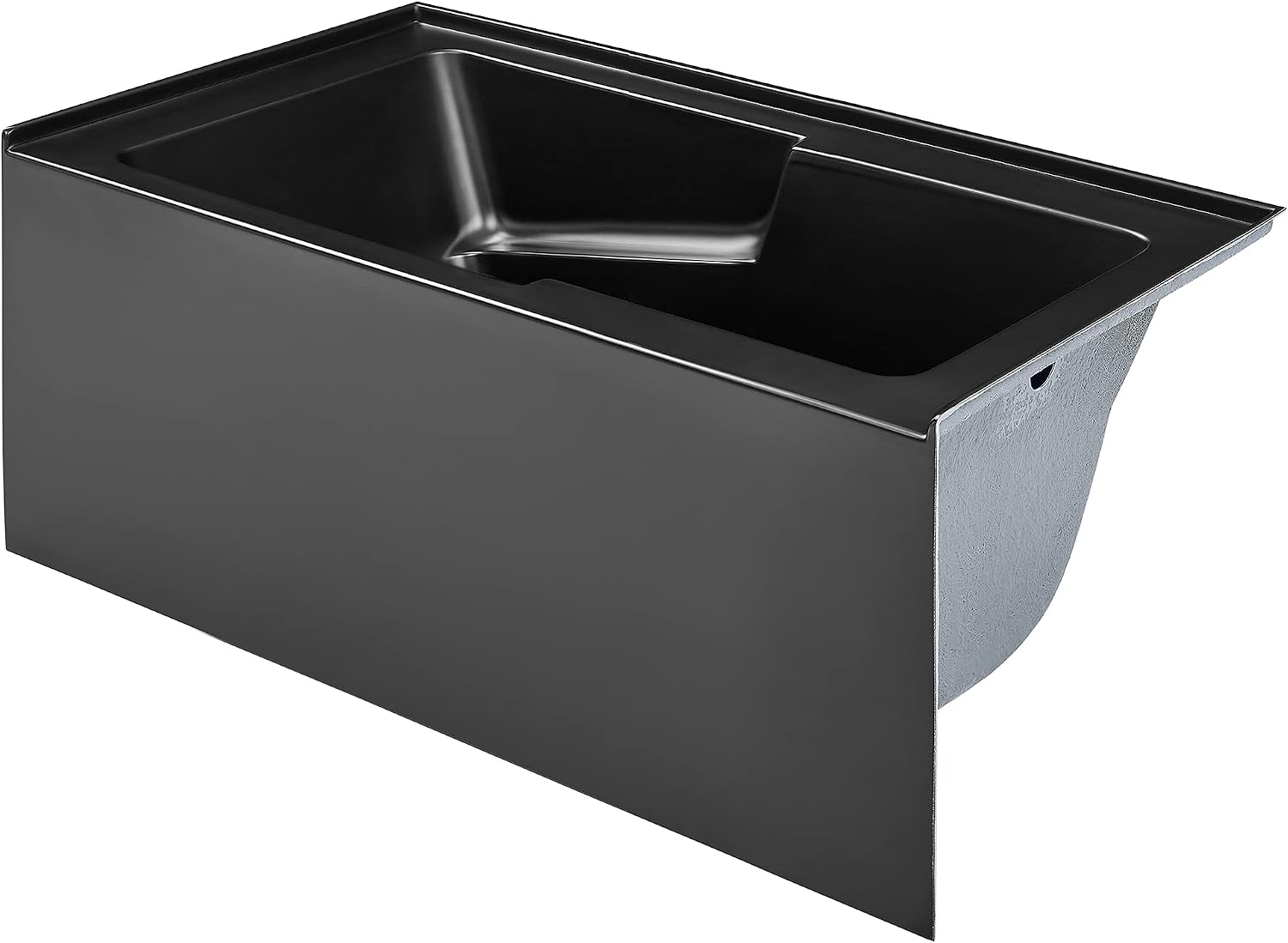 Voltaire 54' x 30' Right-Hand Drain Alcove Bathtub with Apron in Matte Black