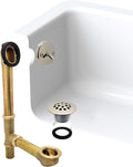 Westbrass A323-05 14' Bath Waste & Overflow Assembly with Trip Lever and Beehive Strainer Grid Drain, Polished Nickel