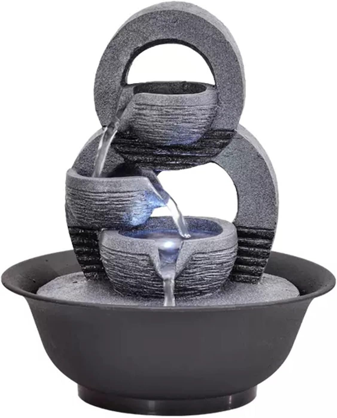 HIHELO Tabletop Fountain Tabletop Fountain Home Decoration Circulating Water Ornament Desktop Lucky Fountain Indoor Flowing Water Decorative Fountain Indoor Fountain